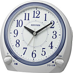リズム時計 目覚まし時計 【デュアルサウンドR648】 白 8RA648SR03 ［アナログ］ 8RA648SR03