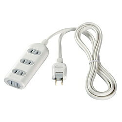 BUFFALO(バッファロー） 2ピン式電源タップ 4個口 シャッター付 1m ホワイト BCTAPSH2410WH ホワイト BCTAPSH2410WH 【864】