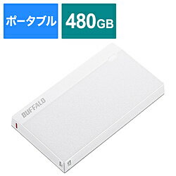 BUFFALO(バッファロー） SSD-PSM480U3-UW 外付けSSD USB-C＋USB-A接続 (PS5/PS4対応) ウルトラホワイト ［ポータブル型 /480GB］ SSDPSM480U3UW