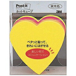 Notebooks, Paper Products - 3Mジャパン ノートカットキューブ（バイタルオレンジ, グアバ, パワーピンク, ビビットイエロー, アシッドライム） Post-it(ポスト・イット) ハート CC-31 CC31