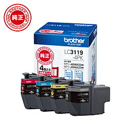 brother(ブラザー) 【純正】 LC3119-4PK 【ブラザー純正】 インクカートリッジ 4色パック (大容量) LC31194PK