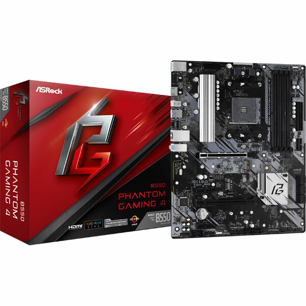 ASRock(アスロック) ゲーミングマザーボード B550 Phantom Gaming 4 ［ATX /Socket AM4］ B550PHANTOMGAMING4