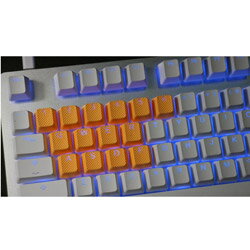 TAIHAO 〔キーキャップ〕US配列用 Rubber Gaming Backlit 18キー ネオンオレンジ th-rubber-keycaps-neon-orange-18 KEYCAPSNEONORANGE 【852】