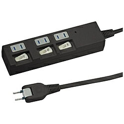 ヤザワ 節電タップ 黒 YZBKS333B ［3.0m /3個口 /スイッチ付き（個別）］ YZBKS333B 【852】