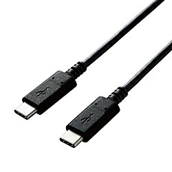ELECOM(쥳) USB-C  USB-C֥ [ /ž /0.5m /USB Power Delivery /60W /USB2.0] ֥å U2C-CC05NBK2 U2CCC05NBK2