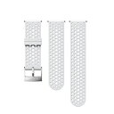 SUUNTO 24MM ATHLETIC1 SILICONE STRAP S+M SS050224000 WHITE/STEEL SS050224000