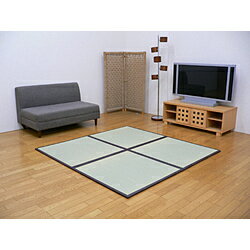 塌塌米 - イケヒコ ユニット畳　天竜BR 半畳6枚セット（い草使用／／82×82×1.7cm／連結ジョイント付き） ブラウン 8607530 8607530