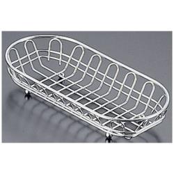 遠藤商事 18-8ワイヤー小判カトラリーバスケット 浅型 HN0002 ＜OKT0901＞ OKT0901(3.0)
