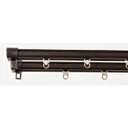 東京シンコール 静音角型木目カーテンレール 3m用(160-300cm) ダーク I5708_3MWDA