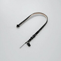 〔スマートフォン用［ストラップホール］：ネックストラップ〕使いたいときだけすっとはずせる！ジョイントパーツ付きストラップ。（ブラック）■ ジョイントパーツを装備したスマートフォン用ストラップ使いたいときだけ、すっとはずせるジョイントパーツ付...