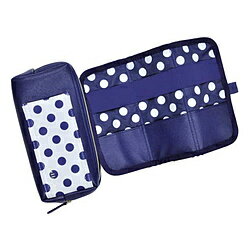 コンサイス ベローズ ペンケース 134176 ドットネイビー 134176