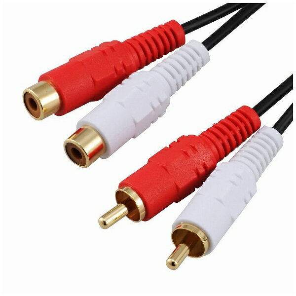 オーム電機 AVコード ピンプラグ延長　2m　AUDC20R2JK AUDC20R2JK