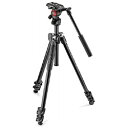 Manfrotto 【3段三脚】ビデオ三脚キット 290LIGHT（小型フルードビデオ雲台「MVH400AH」付） MK290LTA3-V MK290LTA3V