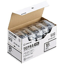 キングジム 透明ラベルテープ 「テプラPRO」（透明テープ/黒文字/18mm幅 5個パック） ST18K-5P ST18K5P