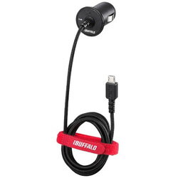 BUFFALO(バッファロー） タブレット／スマートフォン対応［USB microB］　DC充電器 2.4A （1m・ブラック）　BSMPS2403BC1BK BSMPS2403BC1BK 【864】