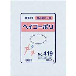 シモジマ HEIKO　ポリ規格袋　ヘイコーポリ　No．419　紐なし 006618900 6618900