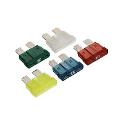 エーモン工業 3674　平型ヒューズセット　10／15／20／25／30A　（約19×19×5mm）／各1個入り 3674 3674