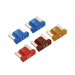エーモン工業 3687　低背ヒューズセット　5／7.5／10／15A　（約11×9×4mm）／計5個入り 3687 3687