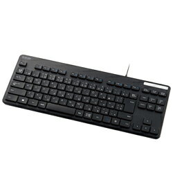 ELECOM Keyboard, Antibacterial (Windows 11 Compatible), Black, TK-FCM107KBK [Wired / USB] TKFCM107KBK