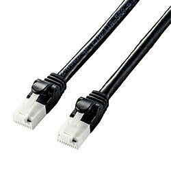 ELECOM(エレコム) LANケーブル Cat6A ツメが折れない 10m ブラック RJ45コネクタ 10Gbps RoHS指令準拠(10物質) ブラック LD-GPAT/BK100 ［10m /カテゴリー6A /スタンダード］ LDGPATBK100