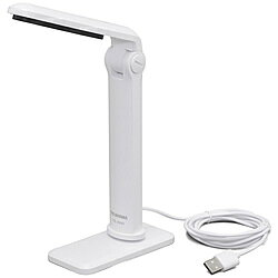 ■「まぶしさガード」採用で、手元は明るく、光源は眩しくない目に優しいLEDデスクライトです。USB給電で、外出先でも大活躍。首の部分の可動域が広く、照らしたい場所をしっかりと照らします。土台部分のサイズが小さく場所を取らないため、リビング学習などに最適です。手元やベッドサイド用におススメです。