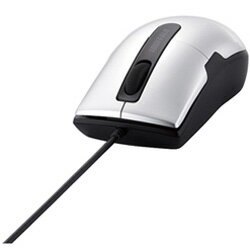 BUFFALO(バッファロー） 有線マウス［BlueLED・USB 1.5m・Mac／Win］　BSMBU26SSシリーズ 静音 Sサイズ （3ボタン・シルバー）　BSMBU26SSSV 【Windows10動作対応】 BSMBU26SSSV(2.0)