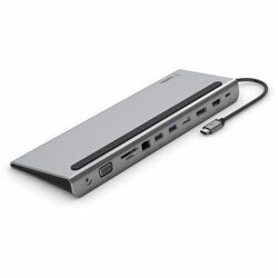 BELKIN ［USB-C オス→メス カードスロットx2 / HDMI / VGA / DisplayPort / LAN /φ3.5mm / USB-Ax3 / USB-C］ USB PD対応 100W ドッキングステーション INC004btSGY ［USB Power Delivery対応］ INC004BTSGY