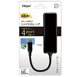 Nakabayashi UH-C3234BK USB-C → USB-A 変換ハブ (Chrome/Android/iPadOS/Mac/Windows11対応) ブラック ［バスパワー /4ポート /USB 3.2 Gen1対応］ UHC3234BK