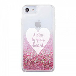 INGREM iPhone SE(第2世代)/iPhone 8/iPhone 7/iPhone 6s/iPhone 6 グリッターケース ラメ Bambina vivace ロゴ2_ピンク IJ-P76LG1P/BV044 IJP76LG1PBV044