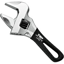 Rakuten - TOP工業 ショートワークワイド(ガタ無しモンキレンチ) 口開き寸法（mm）0～32 HM-32MSBK HM32MSBK