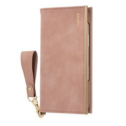 HAMEE [iPhone 12 mini専用]salisty(サリスティ)スエードスタイル ダイアリーケース 276-925331 ミスティピンク