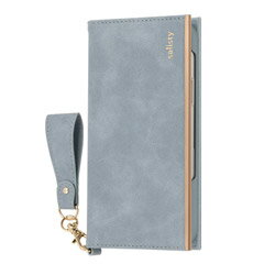 HAMEE [iPhone 12/12 Pro専用]salisty(サリスティ)スエードスタイル ダイアリーケース 276-925393 パウダーブルー