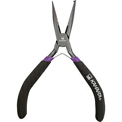 ■小型のプライヤーで細かい作業に最適です。■手や爪を傷めない便利なキーリングオープナー付きです。■ラバーグリップを採用しており、すべりにくいです。■ボディ表面にテフロン加工を施しているため錆びにくいです。■全長(mm)：130■厚さ(mm)：2.8■色：ブラック/パープル■カーボンスティール■非絶縁工具ですので、活線（通電している）の切断は感電する恐れがありますので、切断の際は電源を切ってからご使用ください。注意●非絶縁工具ですので、活線（通電している）の切断は感電する恐れがありますので、切断の際は電源を切ってからご使用ください。小型のプライヤーで細かい作業に最適です。