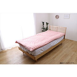 イケヒコ オーガニックコットン敷布団カバー　セミダブル(125×215)　ピンク　ポール ピンク 1588149 ［..