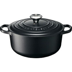 LECREUSET シグニチャー ココット・ロンド 22cm マットブラック 21177220000430 21177220000430