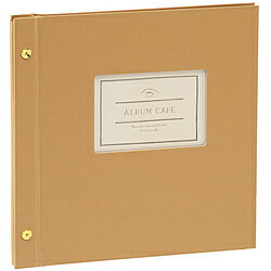 セキセイ ライトフリーアルバム M アルバムカフェ 台紙8枚 クラフト XP-4608-48 XP460848