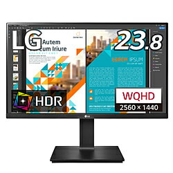 LG(エルジー) PCモニター ブラック 24QP550-B ［23.8型 /ワイド /WQHD(2560×1440）］ 24QP550B [振込不可] [代引不可]