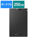 BUFFALO(バッファロー） SSD-PG250U3-BC 外付けSSD USB-A接続 ブラック ［250GB /ポータブル型］ SSDPG250U3BC