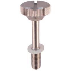 Rakuten - トラスコ中山 TRUSCO　足長ローレットつまみ　SUS303　径14　ねじM4　全長18　TLK-14-M4-18 TLK14M418