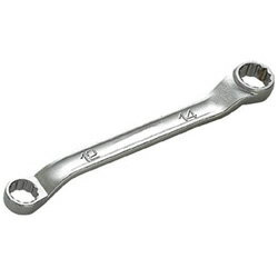 京都機械工具 45度×6度ショートめがねレンチ17×19mm M5S1719 M5S1719