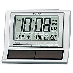 SEIKO ソーラー電波目覚まし時計　SQ751W SQ751W [振...(3)