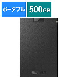 BUFFALO(バッファロー） SSD-PG500U3-BC ［500GB /ポータブル型］ 外付けSSD USB-A接続 ブラック SSDPG500U3BC