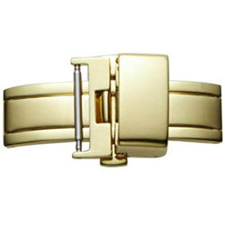 バンビ 革ベルト用両開きバックル ZG010S ゴールド20ミリ ZG010S