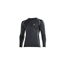 おたふく手袋 BTパワーストレッチデオドラントロングスリーブクルーネックシャツ ブラックカモフラxゴールド JW-643BKMGO-S JW643BKMGOS