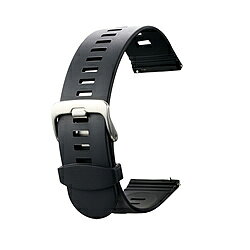 バンビ スマートウォッチバンド 時計バンド クイックレバー クイックリリース かん幅20mm 美錠幅20mm 【シルバー美錠】 ブラック BGLS001AS BGLS001AS