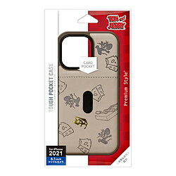 PGA iPhone 13 Pro 対応 6.1inch 3眼 タフポケットケース Premium Style トムとジェリー/モカ PG-WPT21N02TAJ PGWPT21N02TAJ 【864】