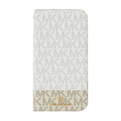 Rakuten - マイケルコース MICHAEL KORS - Folio Case 2-Tone Signature with Tassel Charm for iPhone 13 mini [ Bright White/Vanilla ] MK2SBWVFLIP2154