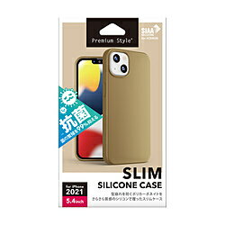 PGA iPhone 13 mini対応 5.4inch 抗菌スリムシリコンケース Premium Style ベージュ PG-21JSC03BE PG21JSC03BE