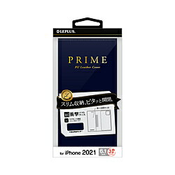Rakuten - MSソリューションズ iPhone 13 Pro 対応 6.1inch 3眼 薄型PUレザーフラップケース PRIME ネイビー LPIP21PRINV 【852】