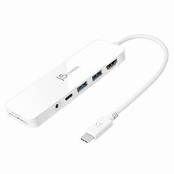 J5 USB-C ᥹ ɥåx2 / HDMI / 3.5mm / USB-Ax2 / USB-C USB PDб 60W ɥå󥰥ơ ۥ磻 JCD373 USB Power Deliveryб JCD373